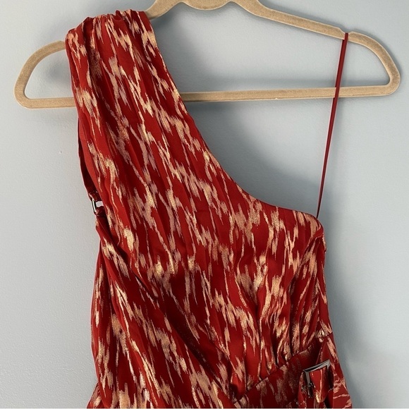 New! Reiss nova metallic halter Romper red gold nwt 18403 - Picture 8 of 14